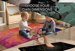 Precision Floor Mat - Innovative Custom PVC Mat for Home, Kitchen & Playrooms – Water Resistant, Stain-Proof & Kids-Safe - Vibrant Designs with Adjustable Sizes from 20x20 cm up to 200x300 cm : Texture 3