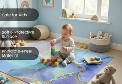 Precision Floor Mat - Innovative Custom PVC Mat for Home, Kitchen & Playrooms – Water Resistant, Stain-Proof & Kids-Safe - Vibrant Designs with Adjustable Sizes from 20x20 cm up to 200x300 cm : Splashes of paint 1