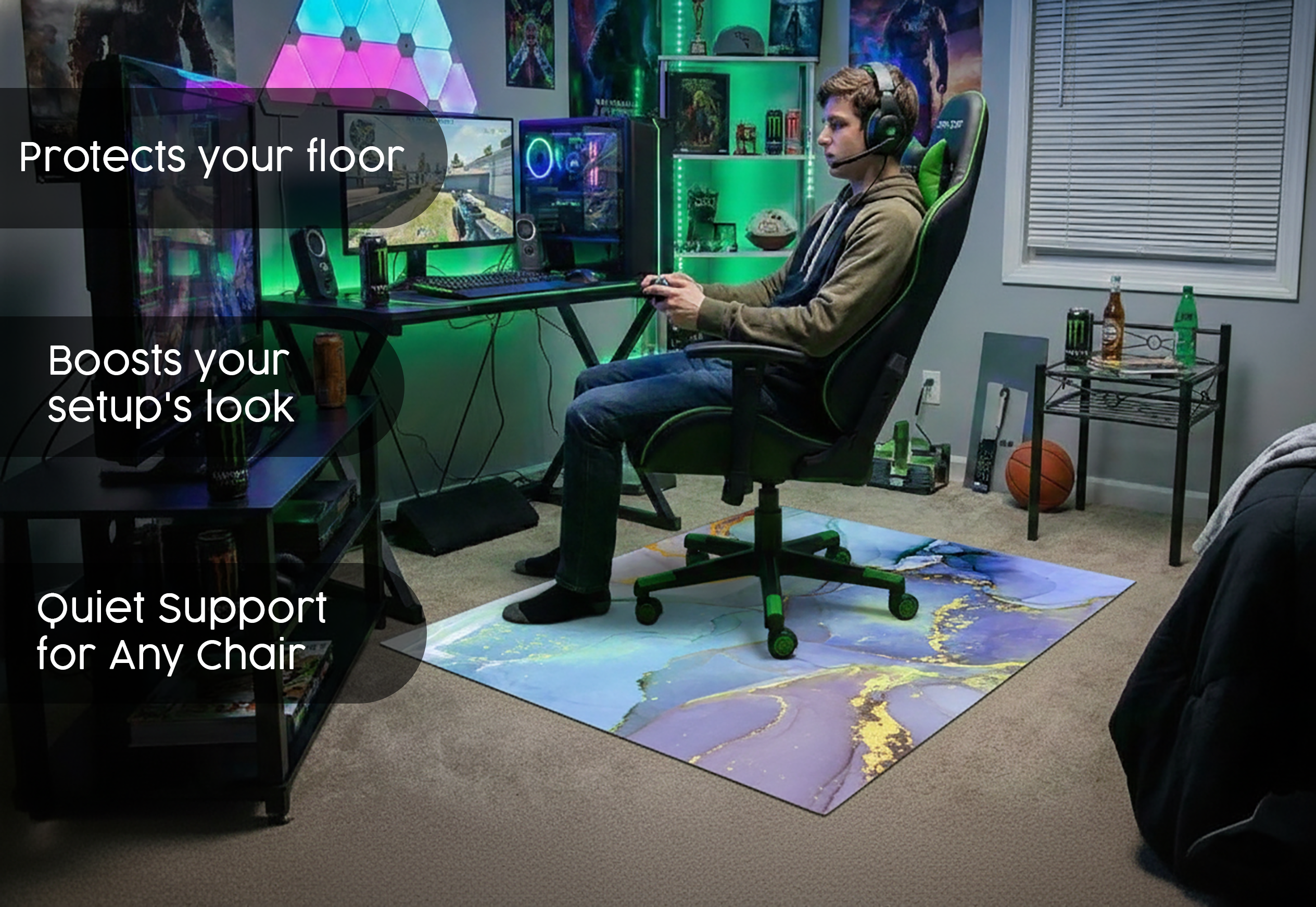 Precision Floor Mat - Innovative Custom PVC Mat for Home, Kitchen & Playrooms – Water Resistant, Stain-Proof & Kids-Safe - Vibrant Designs with Adjustable Sizes from 20x20 cm up to 200x300 cm : Splashes of paint 1