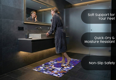 Precision Floor Mat - Innovative Custom PVC Mat for Home, Kitchen & Playrooms – Water Resistant, Stain-Proof & Kids-Safe - Vibrant Designs with Adjustable Sizes from 20x20 cm up to 200x300 cm : Coloured circles