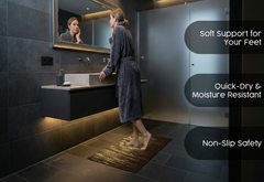 Precision Floor Mat - Innovative Custom PVC Mat for Home, Kitchen & Playrooms – Water Resistant, Stain-Proof & Kids-Safe - Vibrant Designs with Adjustable Sizes from 20x20 cm up to 200x300 cm : Gold glitter