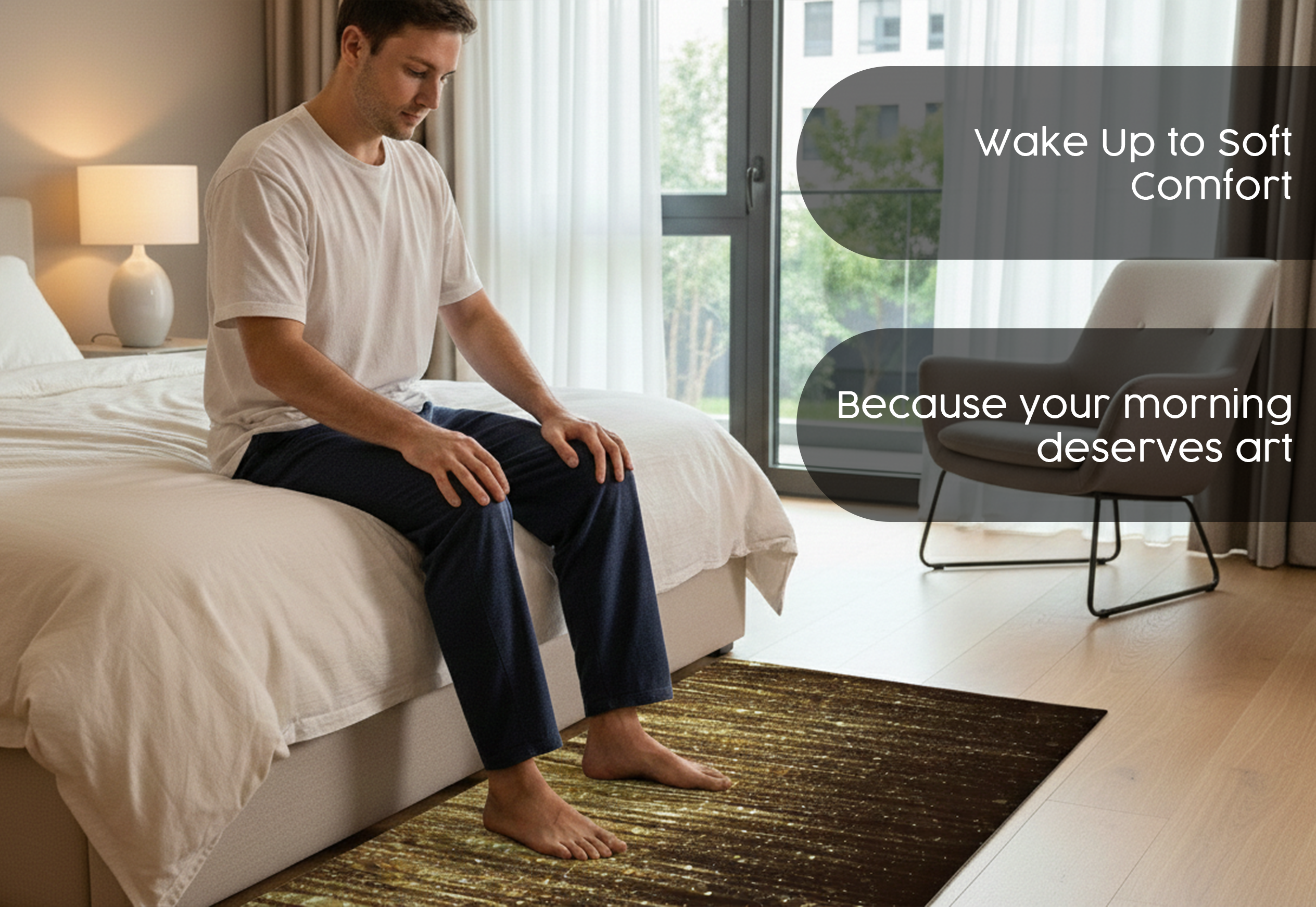 Precision Floor Mat - Innovative Custom PVC Mat for Home, Kitchen & Playrooms – Water Resistant, Stain-Proof & Kids-Safe - Vibrant Designs with Adjustable Sizes from 20x20 cm up to 200x300 cm : Gold glitter