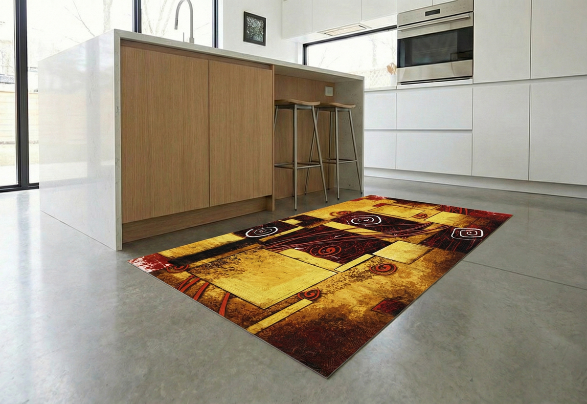 Precision Floor Mat - Innovative Custom PVC Mat for Home, Kitchen & Playrooms – Water Resistant, Stain-Proof & Kids-Safe - Vibrant Designs with Adjustable Sizes from 20x20 cm up to 200x300 cm : Egyptian theme 1