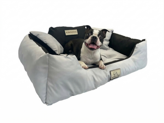 Light Grey Waterproof Dog Bed - Handmade Codura Fabric Cushion | Concept Crystal