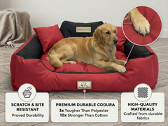 Red Premium Waterproof Bed - Plush Silicone Fill - Handmade in EU | Concept Crystal