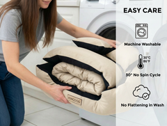 Beige Waterproof Dog Bed - Durable Codura Fabric & Silicone Fill | Concept Crystal