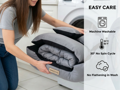 Dark Grey Scratch-Resistant Dog Bed - Washable & Waterproof Codura | Concept Crystal