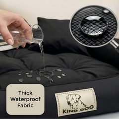 Black Hypoallergenic Dog Bed - Waterproof & Anti-Allergic Codura | Concept Crystal
