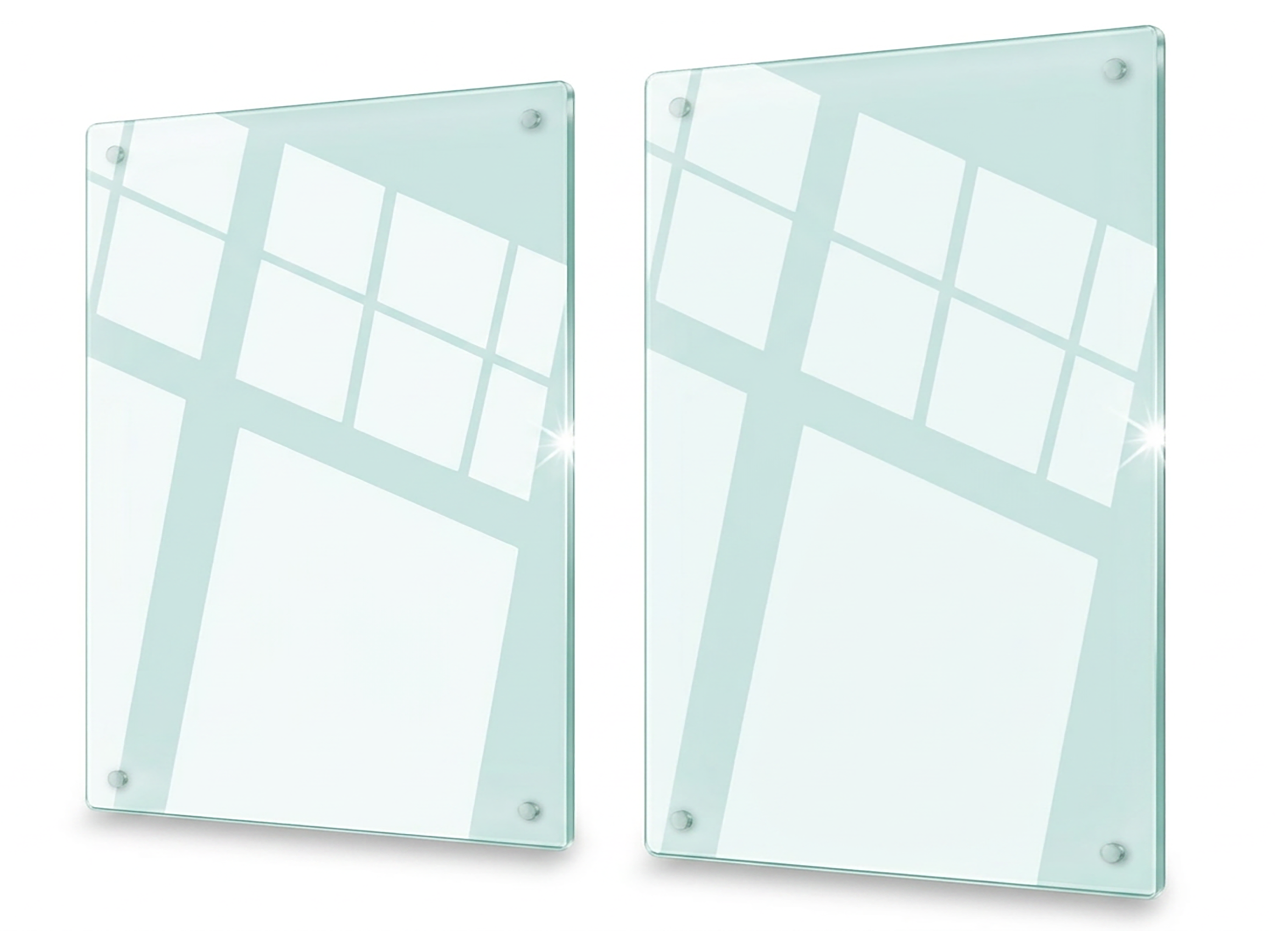 Concept Crystal XXL Glass Chopping Board (80x52cm / 2x 40x52), Giant Transparent Tempered Glass Worktop Saver, Clear Kitchen Countertop Surface Protector
