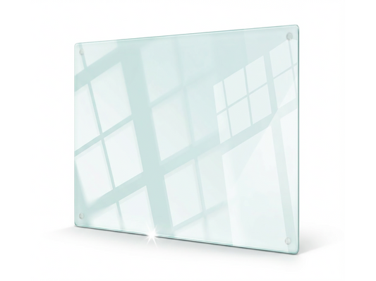 Concept Crystal Extra Large Glass Cutting Board (60x52 / 2x 30x52cm) Clear Tempered Glass Worktop Saver, Heavy Duty Transparent Kitchen Counter Protector