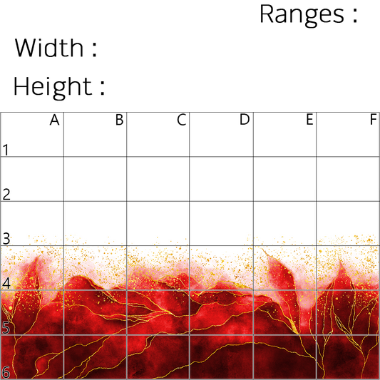 Precision Floor Mat - Innovative Custom PVC Mat for Home, Kitchen & Playrooms – Water Resistant, Stain-Proof & Kids-Safe - Vibrant Designs with Adjustable Sizes from 20x20 cm up to 200x300 cm : Red marble leaves