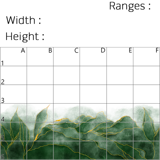 Precision Floor Mat - Innovative Custom PVC Mat for Home, Kitchen & Playrooms – Water Resistant, Stain-Proof & Kids-Safe - Vibrant Designs with Adjustable Sizes from 20x20 cm up to 200x300 cm : Green marble leaves