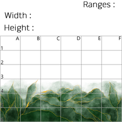 Precision Floor Mat - Innovative Custom PVC Mat for Home, Kitchen & Playrooms – Water Resistant, Stain-Proof & Kids-Safe - Vibrant Designs with Adjustable Sizes from 20x20 cm up to 200x300 cm : Green marble leaves