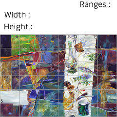 Precision Floor Mat - Innovative Custom PVC Mat for Home, Kitchen & Playrooms – Water Resistant, Stain-Proof & Kids-Safe - Vibrant Designs with Adjustable Sizes from 20x20 cm up to 200x300 cm : Modern Art