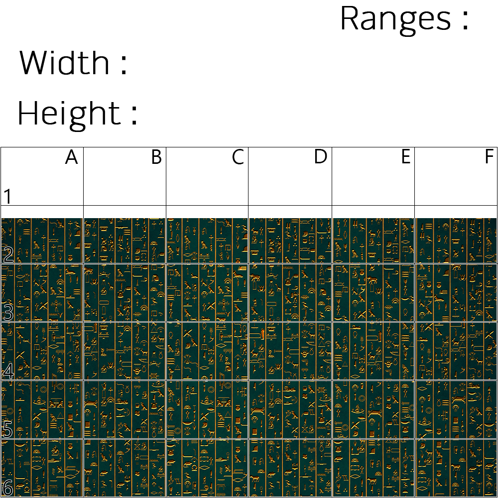 Precision Floor Mat - Innovative Custom PVC Mat for Home, Kitchen & Playrooms – Water Resistant, Stain-Proof & Kids-Safe - Vibrant Designs with Adjustable Sizes from 20x20 cm up to 200x300 cm : Hieroglyphs 1