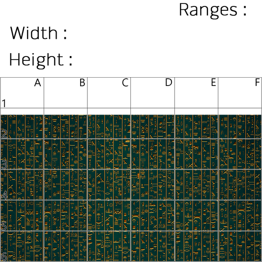 Precision Floor Mat - Innovative Custom PVC Mat for Home, Kitchen & Playrooms – Water Resistant, Stain-Proof & Kids-Safe - Vibrant Designs with Adjustable Sizes from 20x20 cm up to 200x300 cm : Hieroglyphs 1