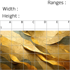 Precision Floor Mat - Innovative Custom PVC Mat for Home, Kitchen & Playrooms – Water Resistant, Stain-Proof & Kids-Safe - Vibrant Designs with Adjustable Sizes from 20x20 cm up to 200x300 cm : Golden structure