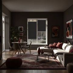 Concept Blinds – Individuell gestaltbare Verdunkelungsplissees – Bohrmontage – Verdunkelungsmaterial – Fenstergrößen 30–130 cm x 40–230 cm