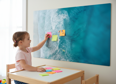 Magnetic Metal Board – Dry-Erase Wall Board & Strong Magnet Bulletin Board for Offices, Homes & Classrooms – Modern & Durable Wall Organizer : Rough sea