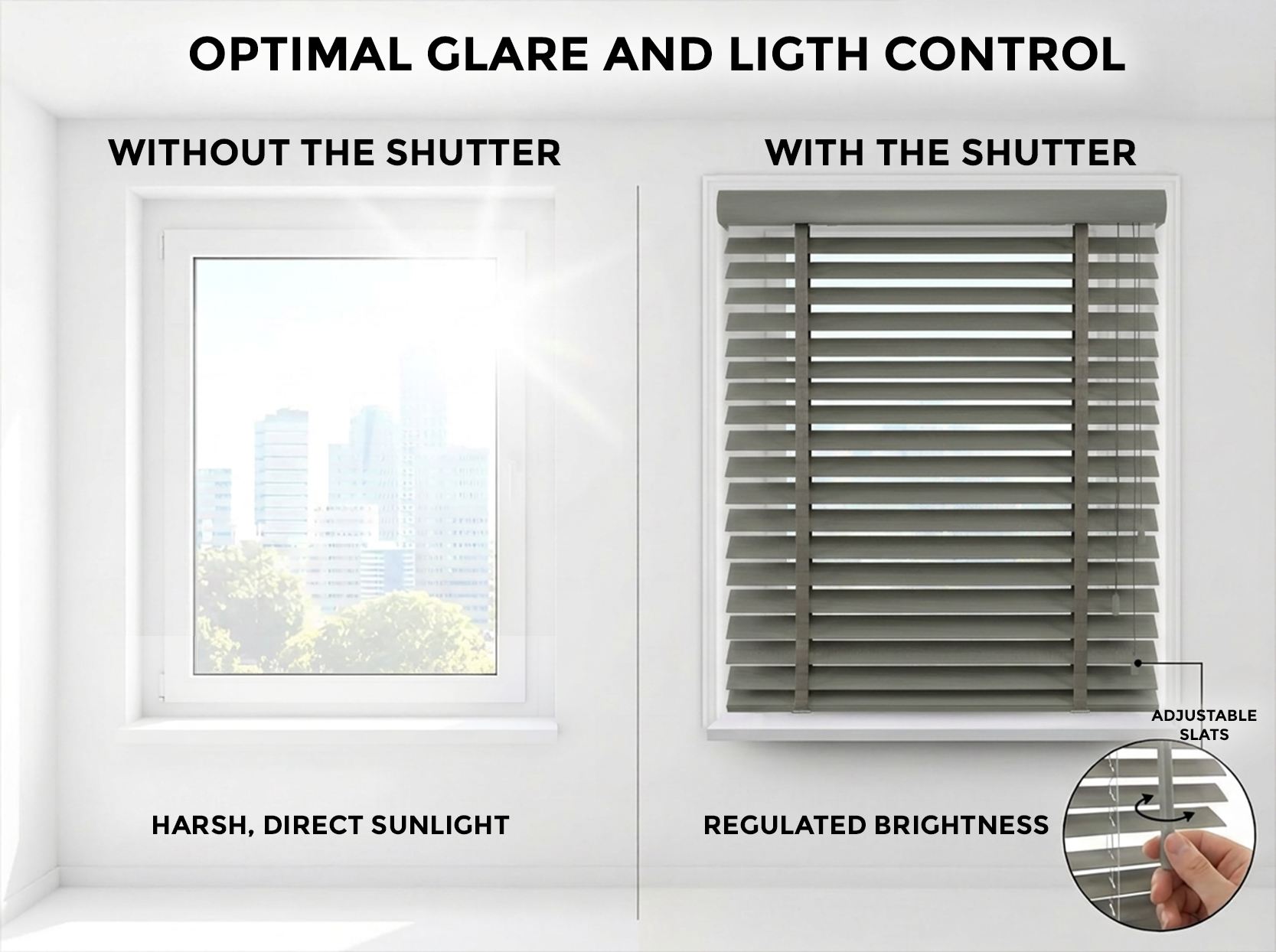 XXL 50mm Wooden Venetian Blinds – Recess Mount