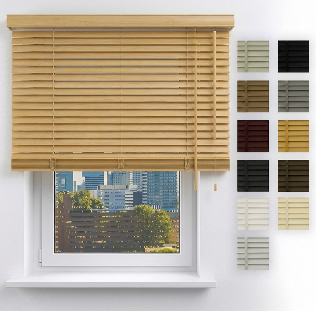 XXL 25mm Wooden Venetian Blinds – Wall Mount