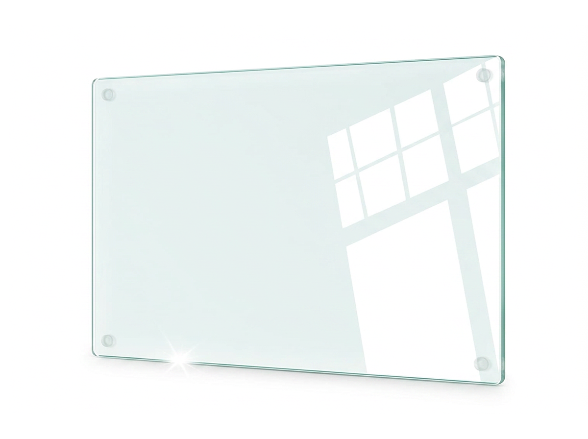 Concept Crystal Transparent Glass Chopping Board (52x40 / 52x30cm), Clear Tempered Glass Worktop Saver, Small Kitchen Countertop Protector & Pastry Board