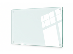 Concept Crystal Transparent Glass Chopping Board (52x40 / 52x30cm), Clear Tempered Glass Worktop Saver, Small Kitchen Countertop Protector & Pastry Board