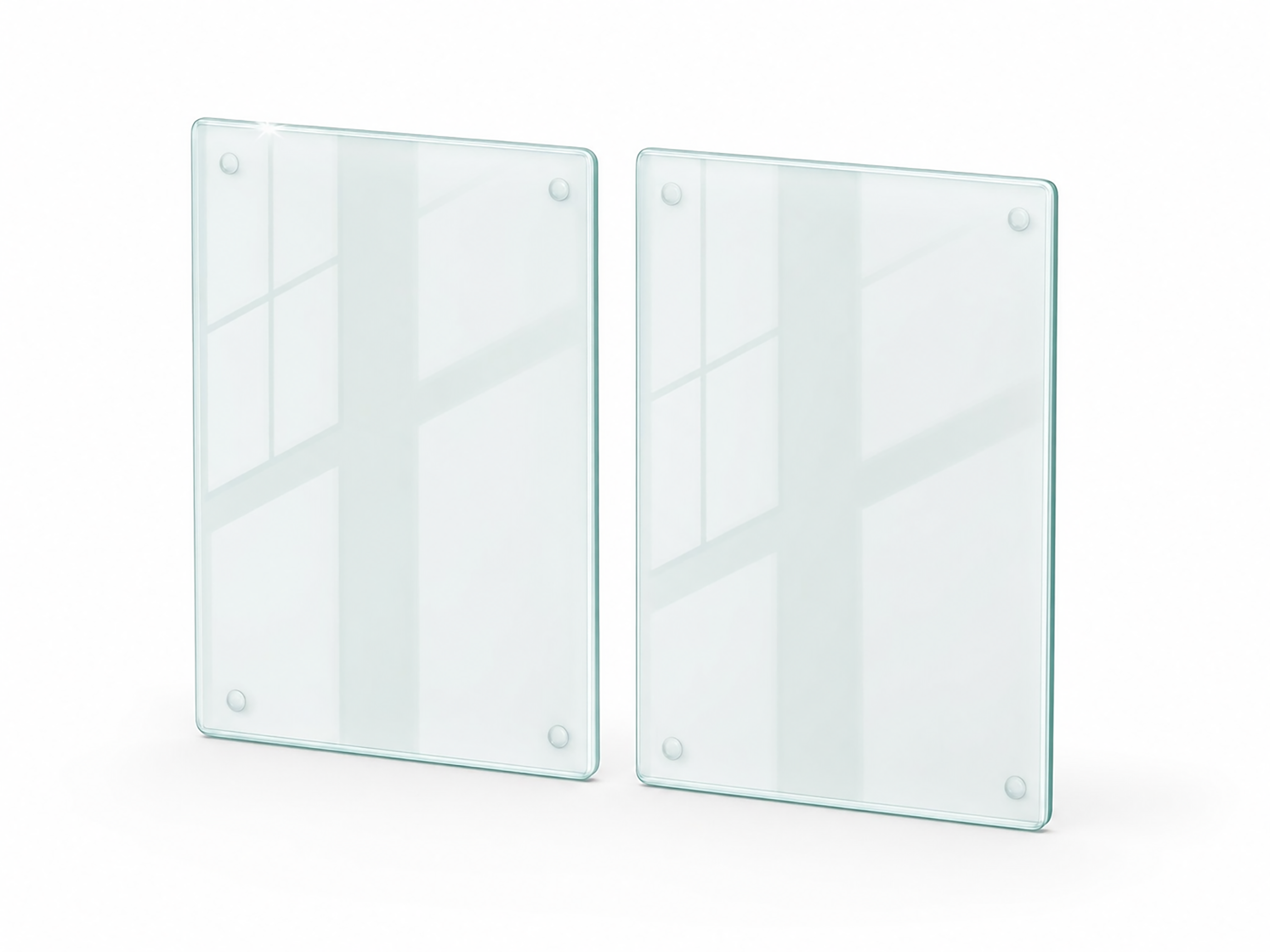 Concept Crystal Extra Large Glass Cutting Board (60x52 / 2x 30x52cm) Clear Tempered Glass Worktop Saver, Heavy Duty Transparent Kitchen Counter Protector