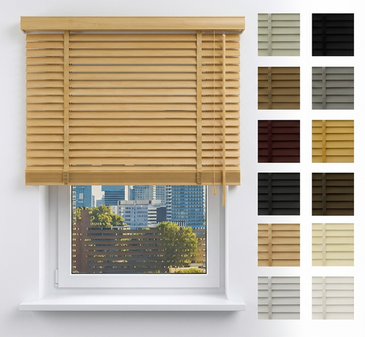 XXL 50mm Wooden Venetian Blinds – Wall Mount
