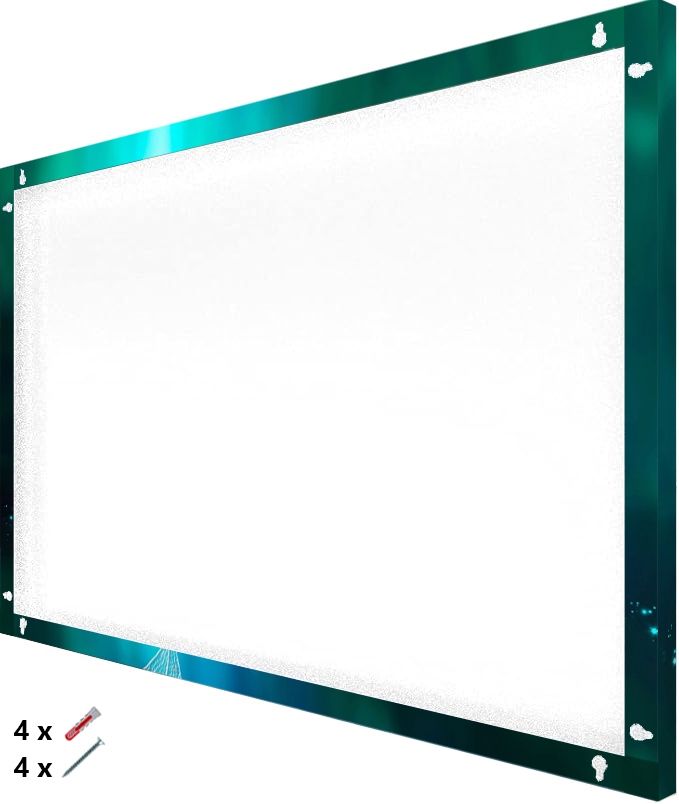 Magnetic Metal Board – Dry-Erase Wall Board & Strong Magnet Bulletin Board for Offices, Homes & Classrooms – Modern & Durable Wall Organizer : Leaf on a mirror surface