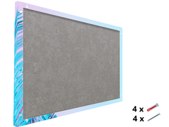 Magnetic Metal Board – Dry-Erase Wall Board & Strong Magnet Bulletin Board for Offices, Homes & Classrooms – Modern & Durable Wall Organizer : Tropical leaves