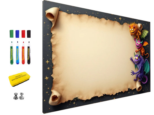 Magnetic Metal Board – Dry-Erase Wall Board & Strong Magnet Bulletin Board for Offices, Homes & Classrooms – Modern & Durable Wall Organizer : Helpful pixies