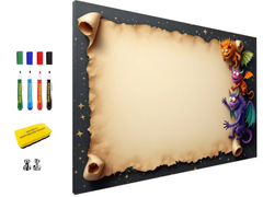 Magnetic Metal Board – Dry-Erase Wall Board & Strong Magnet Bulletin Board for Offices, Homes & Classrooms – Modern & Durable Wall Organizer : Helpful pixies