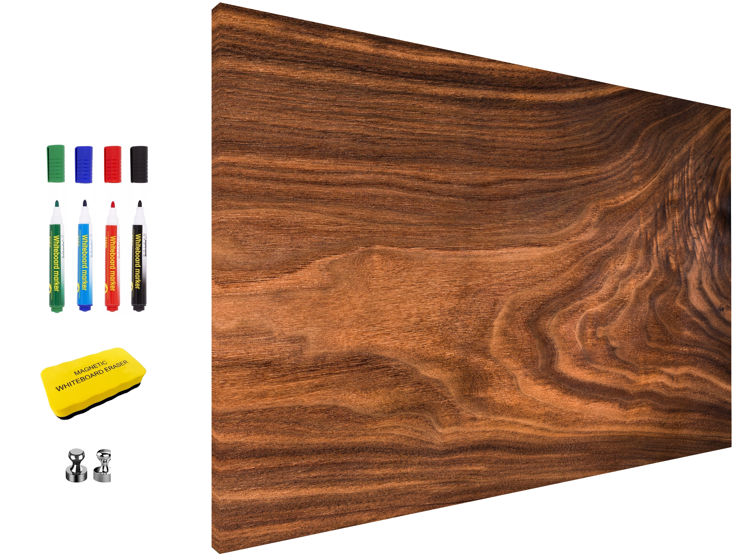 Magnetic Metal Board – Dry-Erase Wall Board & Strong Magnet Bulletin Board for Offices, Homes & Classrooms – Modern & Durable Wall Organizer : Nutwood pattern