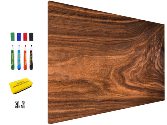 Magnetic Metal Board – Dry-Erase Wall Board & Strong Magnet Bulletin Board for Offices, Homes & Classrooms – Modern & Durable Wall Organizer : Nutwood pattern