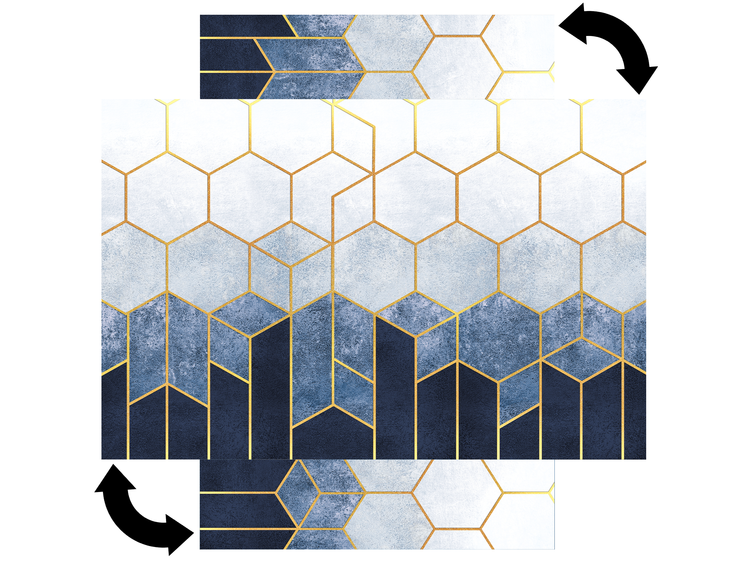 Magnetic Metal Board – Dry-Erase Wall Board & Strong Magnet Bulletin Board for Offices, Homes & Classrooms – Modern & Durable Wall Organizer : Geometric abstraction