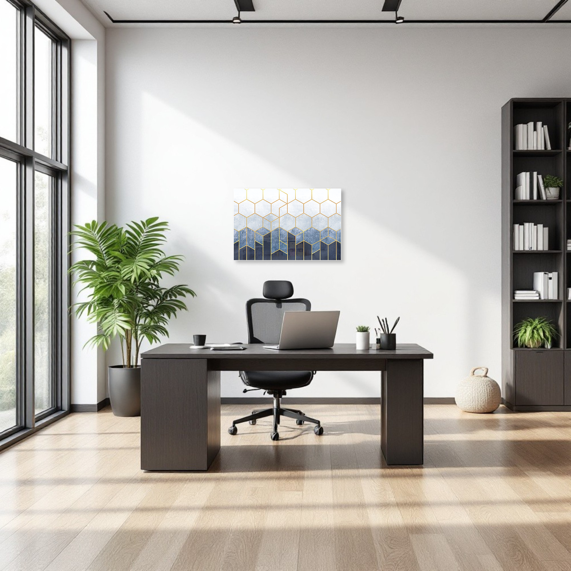 Magnetic Metal Board – Dry-Erase Wall Board & Strong Magnet Bulletin Board for Offices, Homes & Classrooms – Modern & Durable Wall Organizer : Geometric abstraction