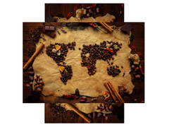 Magnetic Metal Board – Dry-Erase Wall Board & Strong Magnet Bulletin Board for Offices, Homes & Classrooms – Modern & Durable Wall Organizer : Coffee world map