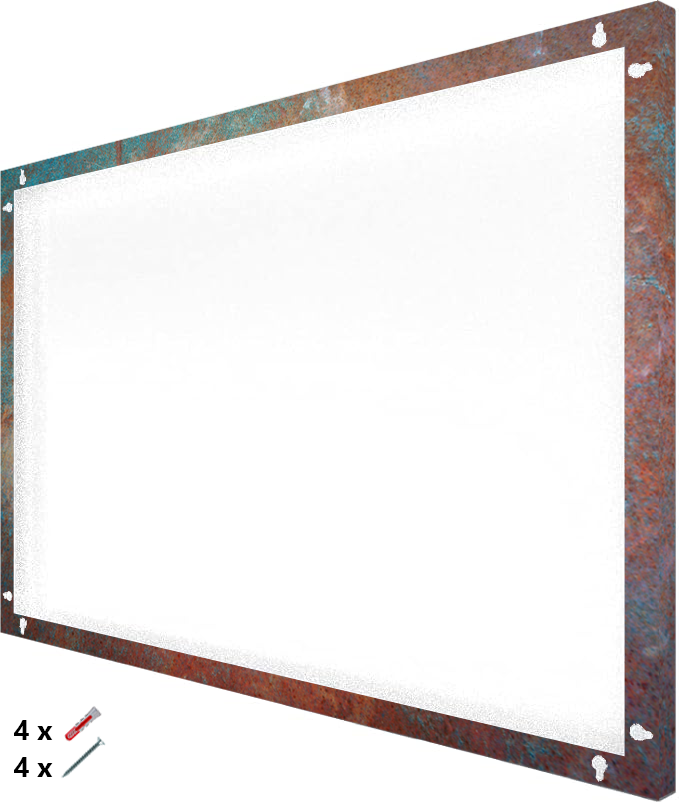 Magnetic Metal Board – Dry-Erase Wall Board & Strong Magnet Bulletin Board for Offices, Homes & Classrooms – Modern & Durable Wall Organizer : Oxidized metal