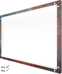 Magnetic Metal Board – Dry-Erase Wall Board & Strong Magnet Bulletin Board for Offices, Homes & Classrooms – Modern & Durable Wall Organizer : Oxidized metal