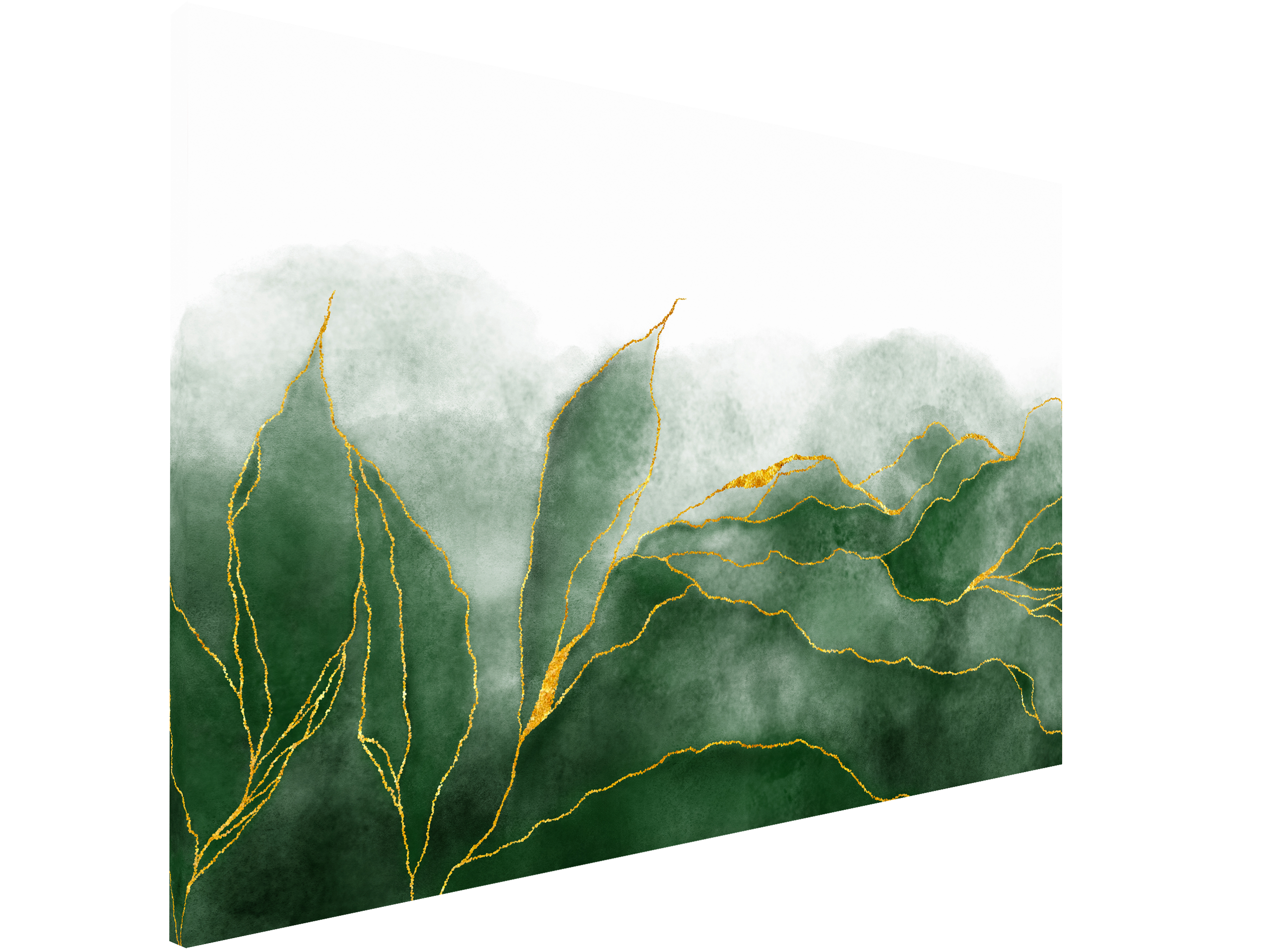 Magnetic Metal Board – Dry-Erase Wall Board & Strong Magnet Bulletin Board for Offices, Homes & Classrooms – Modern & Durable Wall Organizer : Green marble leaves