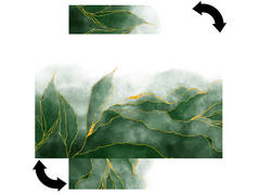 Magnetic Metal Board – Dry-Erase Wall Board & Strong Magnet Bulletin Board for Offices, Homes & Classrooms – Modern & Durable Wall Organizer : Green marble leaves