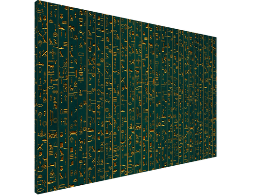 Concept Crystal ® 2-in-1 Magnetic Metal Whiteboard & Bulletin Board – Strong Magnet Board with Dry-Erase Surface for Notes, Schedules, & Photos – Ideal for Home & Office : Hieroglyphs 1