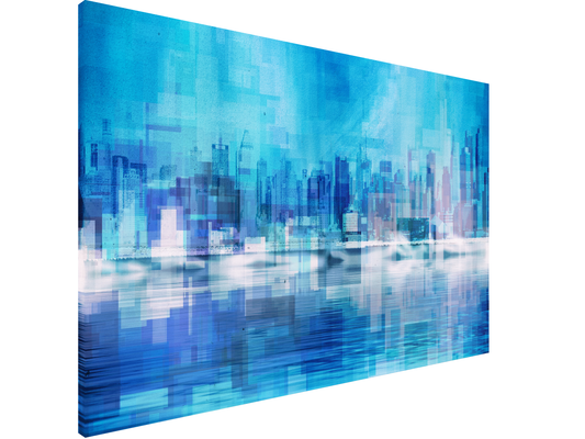 Concept Crystal ® 2-in-1 Magnetic Metal Whiteboard & Bulletin Board – Strong Magnet Board with Dry-Erase Surface for Notes, Schedules, & Photos – Ideal for Home & Office : A city in the picture