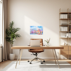 Magnetic Metal Board – Dry-Erase Wall Board & Strong Magnet Bulletin Board for Offices, Homes & Classrooms – Modern & Durable Wall Organizer : Impressionist seascape