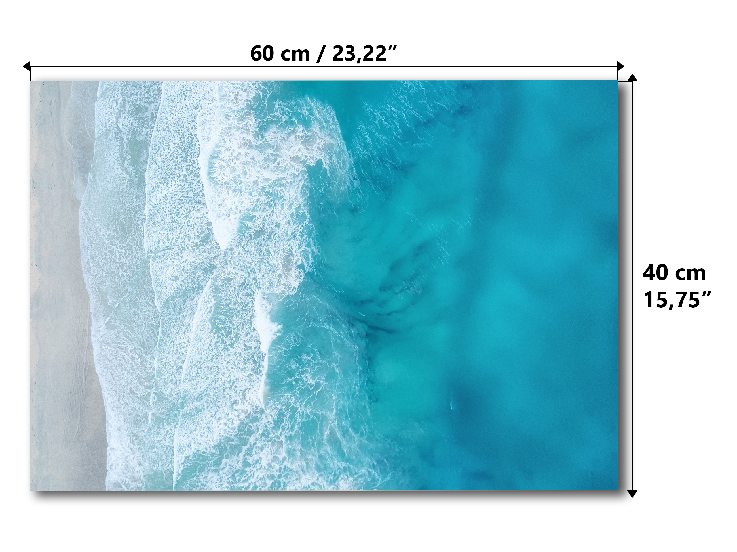 Magnetic Metal Board – Dry-Erase Wall Board & Strong Magnet Bulletin Board for Offices, Homes & Classrooms – Modern & Durable Wall Organizer : Rough sea