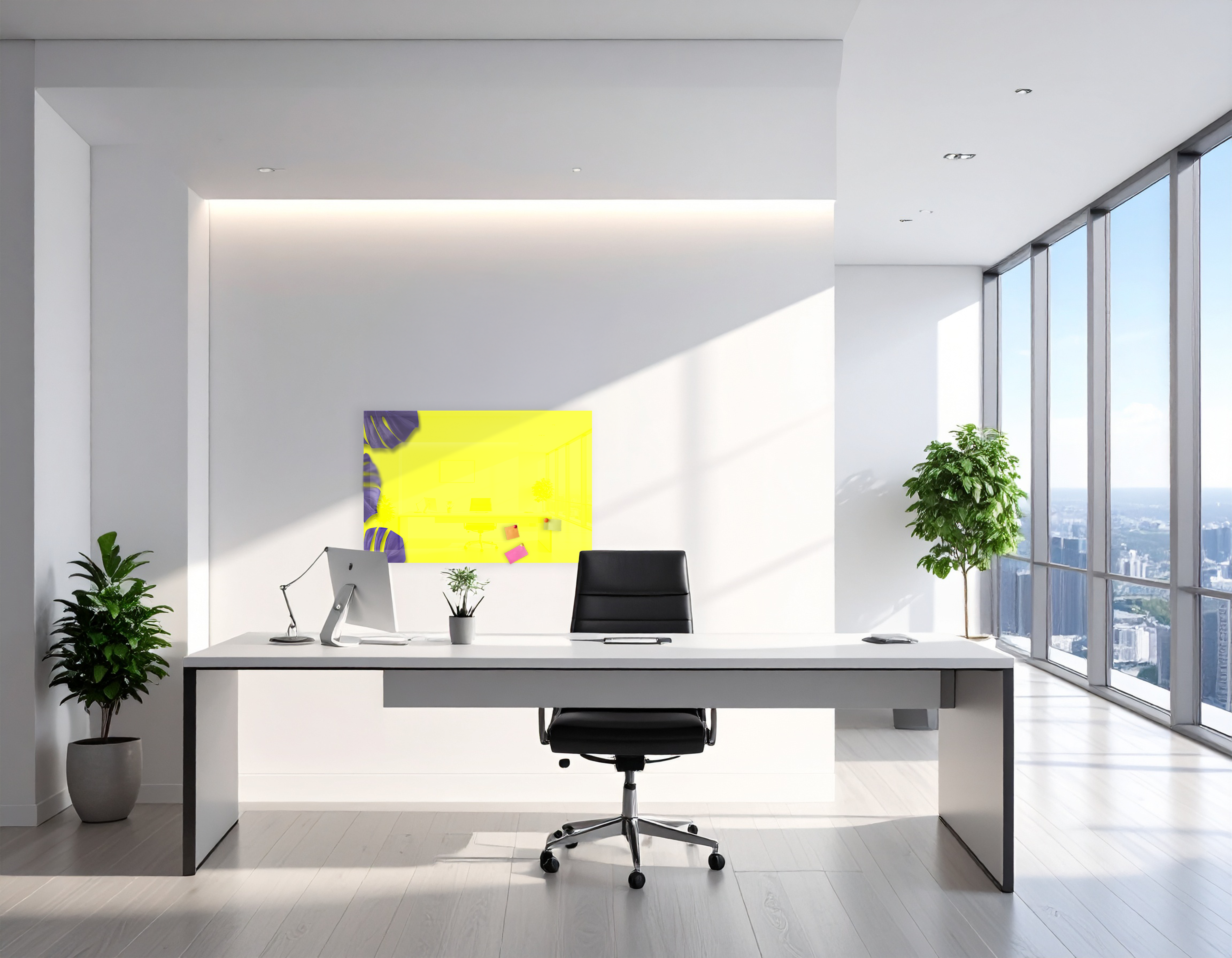 Tableau Blanc Métallique Moderne, Tableau Mémo Effaçable à Sec Design pour Bureau à Domicile