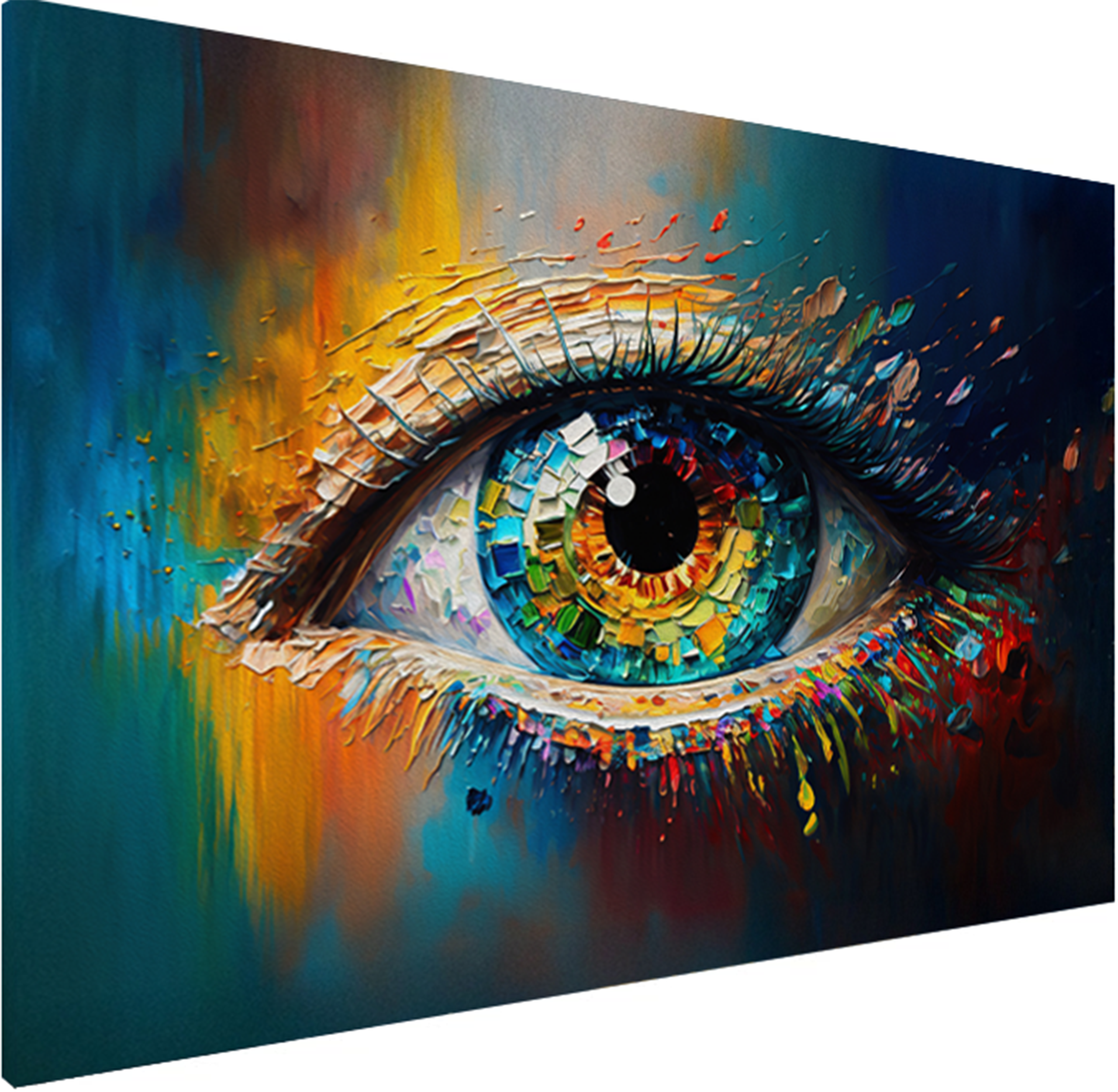 Magnetic Metal Board – Dry-Erase Wall Board & Strong Magnet Bulletin Board for Offices, Homes & Classrooms – Modern & Durable Wall Organizer : Multicolored Eye