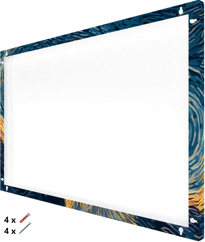 Magnetic Metal Board – Dry-Erase Wall Board & Strong Magnet Bulletin Board for Offices, Homes & Classrooms – Modern & Durable Wall Organizer : Van Gogh's Cat