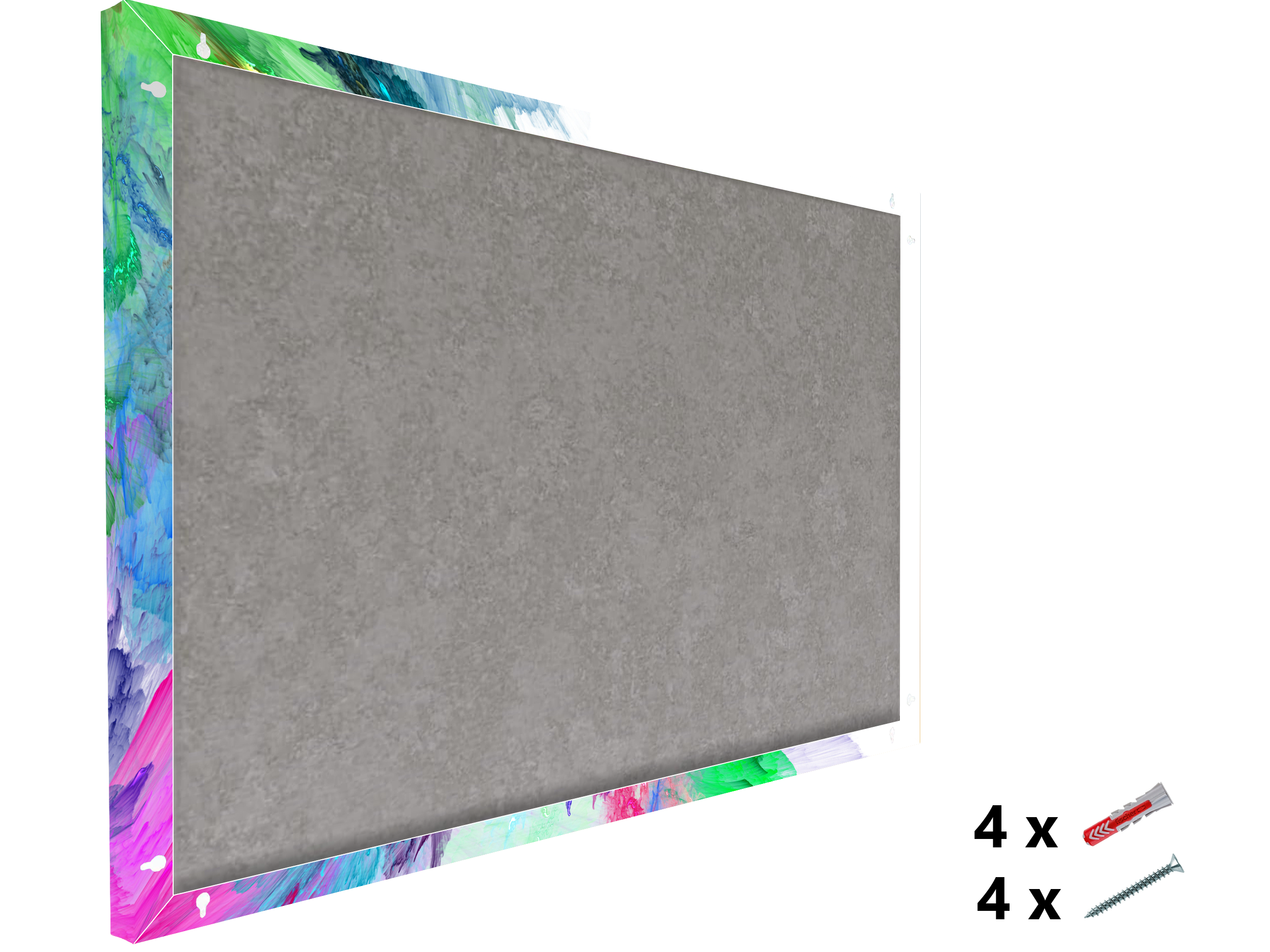 Magnetic Metal Board – Dry-Erase Wall Board & Strong Magnet Bulletin Board for Offices, Homes & Classrooms – Modern & Durable Wall Organizer : Colourful background